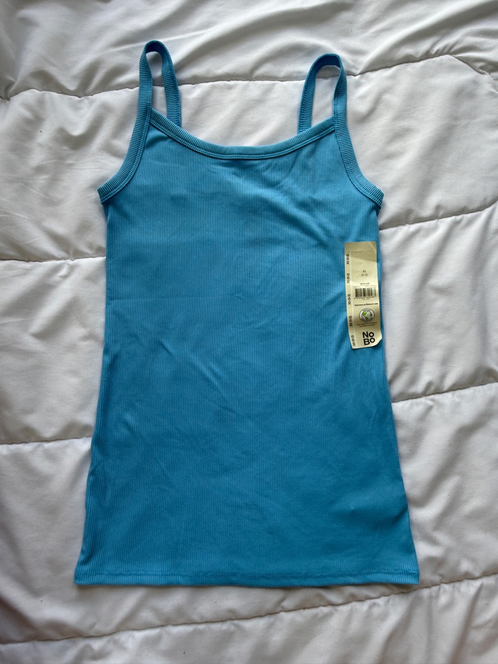 NOBO Bright Teal Ribbed Tank Top